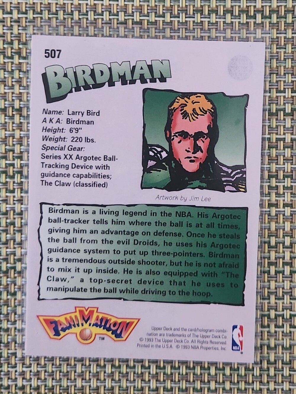 Larry Bird Upper Deck Fanimation Basketball Trading Card - Picture 2 of 2